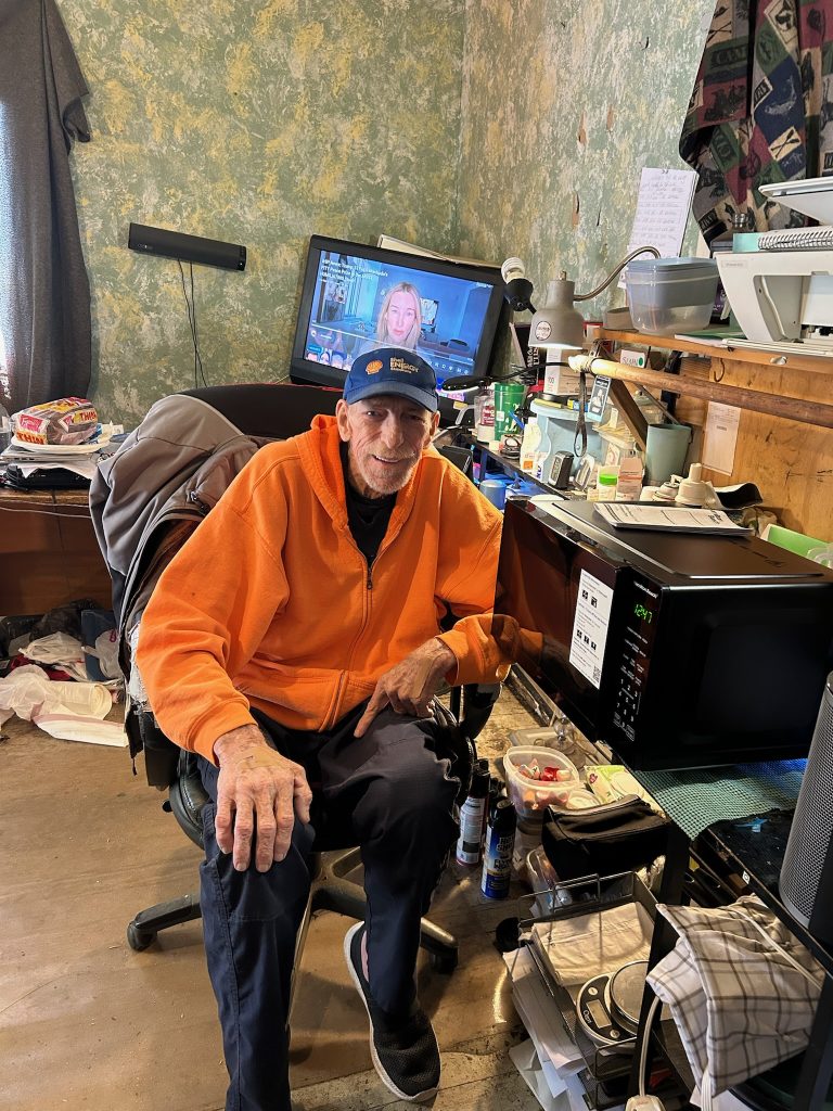 Community member receives new microwave